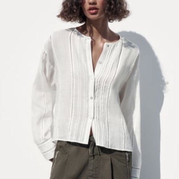 Zara Tops - NWT ZARA VACATION 100% Ramie Blend Lace Oversized S
🚨PRICE FIRM NO DISCOUNT